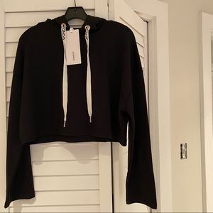 Dondup Black Cropped Hoodie M